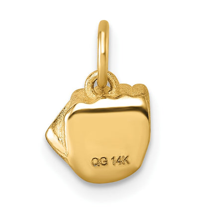 14K Polished Fist Hand Pendant