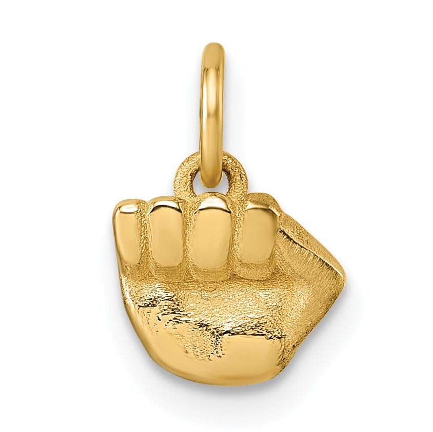 14K Polished Fist Hand Pendant
