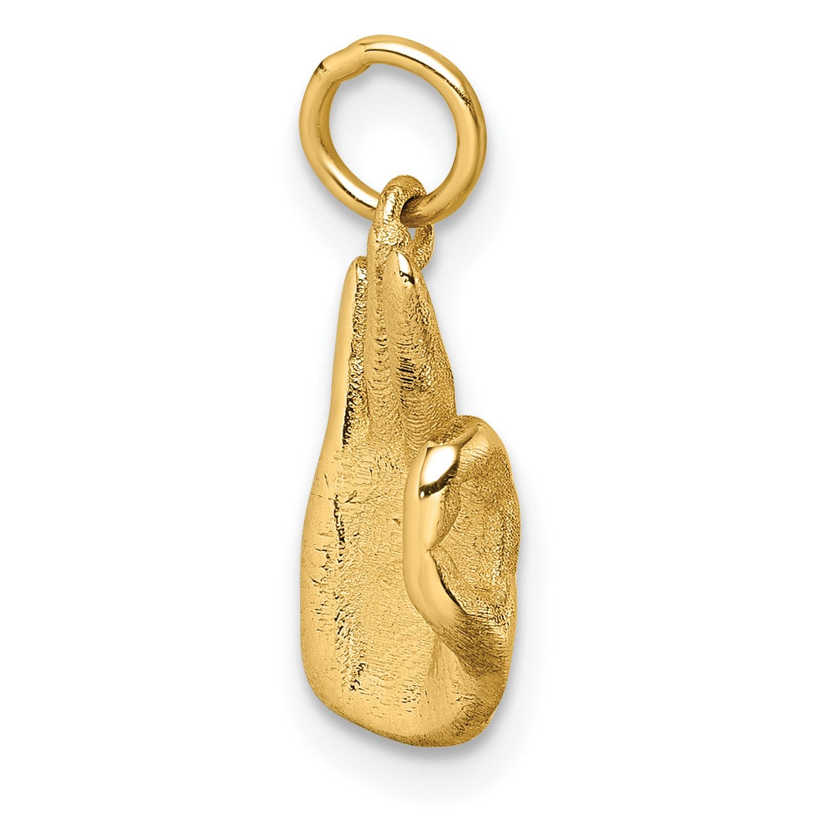 14K Polished OK Hand Pendant