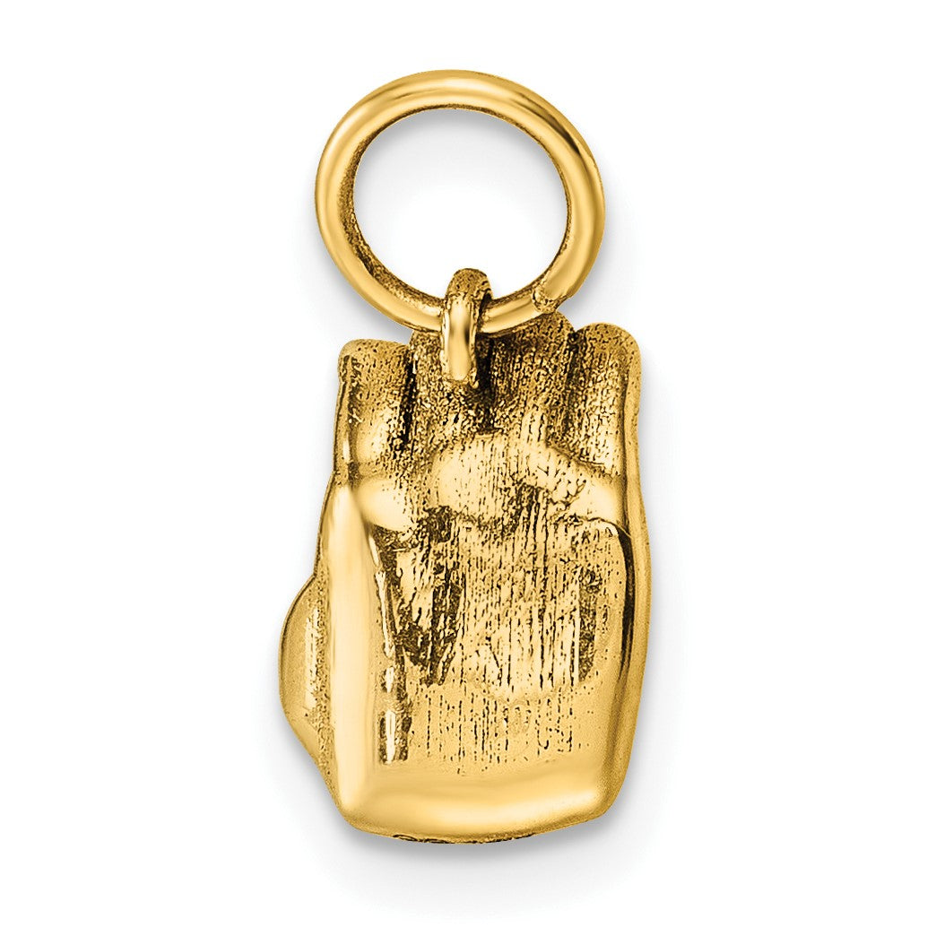 14K American Sign Language Alphabet Fingerspelling Sign C Pendant