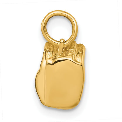 14K American Sign Language Alphabet Fingerspelling Sign O Pendant