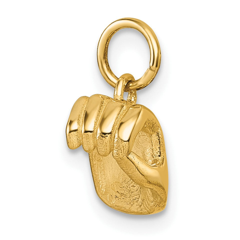 14K American Sign Language Alphabet Fingerspelling Sign O Pendant