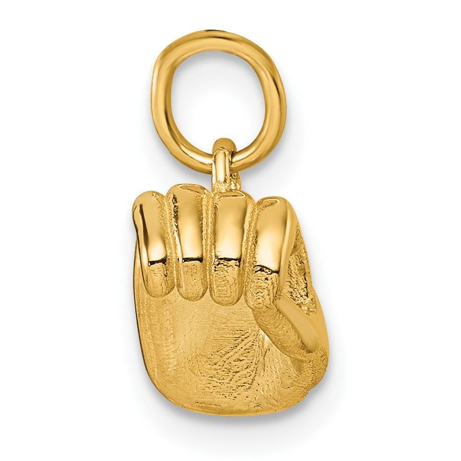 14K American Sign Language Alphabet Fingerspelling Sign O Pendant