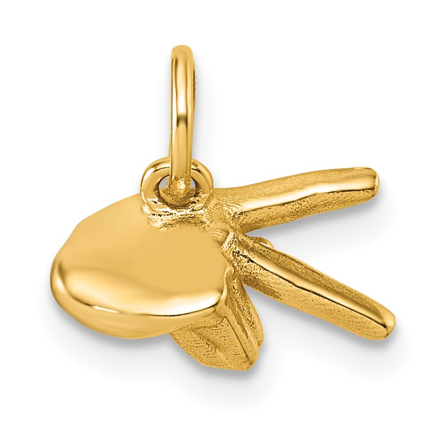 14K American Sign Language Alphabet Fingerspelling Sign P Pendant