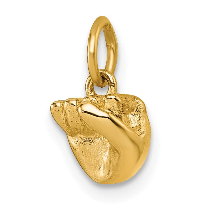 14K American Sign Language Alphabet Fingerspelling Sign S Pendant