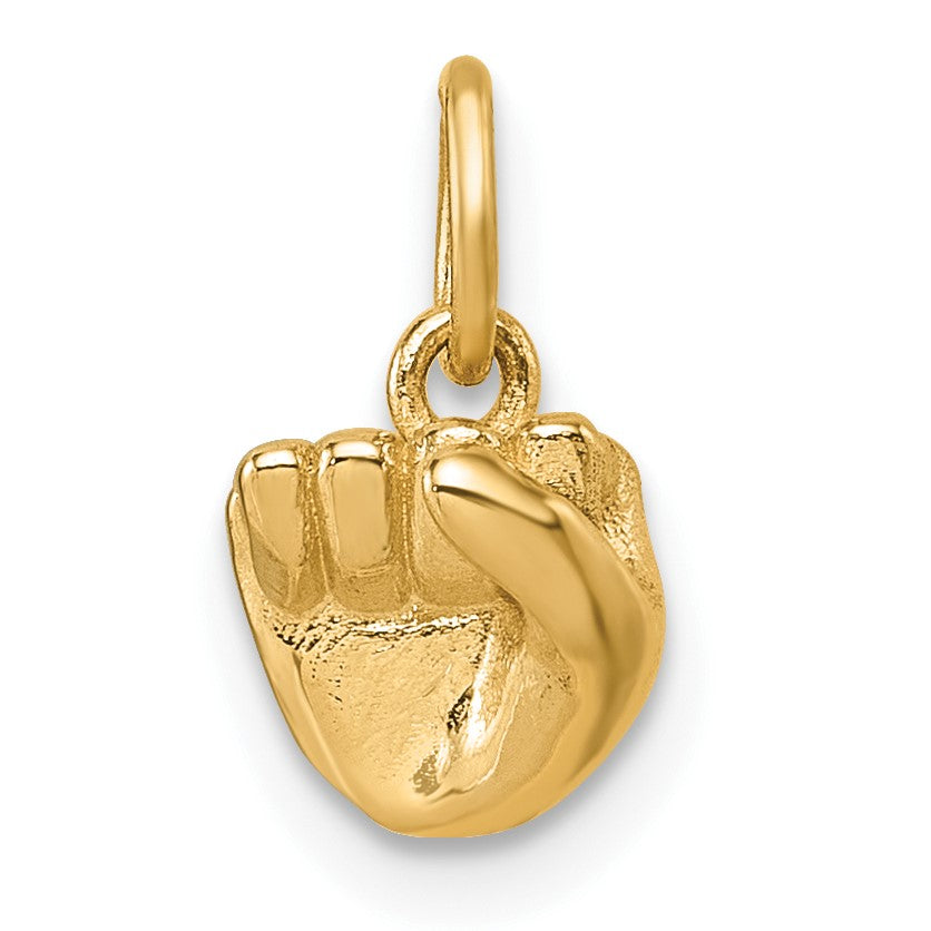 14K American Sign Language Alphabet Fingerspelling Sign S Pendant