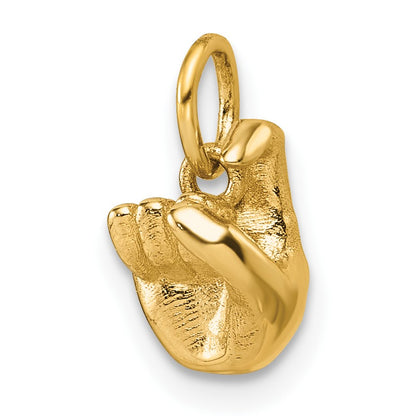 14K American Sign Language Alphabet Fingerspelling Sign X Pendant