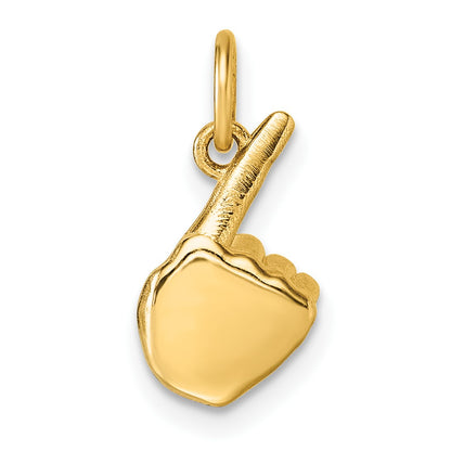 14K American Sign Language Alphabet Fingerspelling Sign Z Pendant