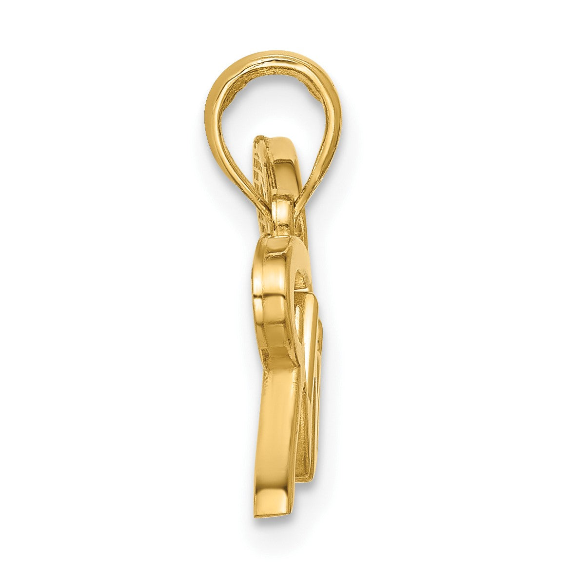 14K Polished MOM Pendant