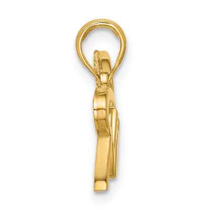 14K Polished MOM Pendant