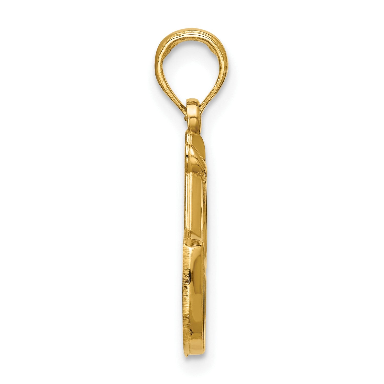 14K Polished Stirrups Pendant