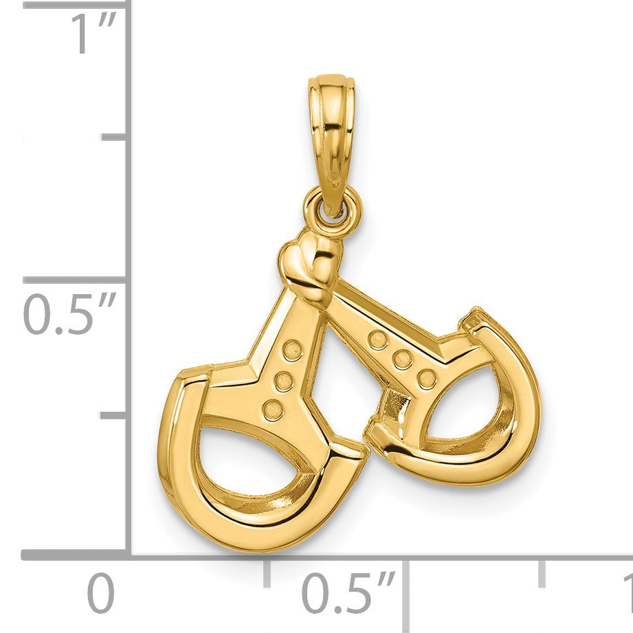 14K Polished Stirrups Pendant