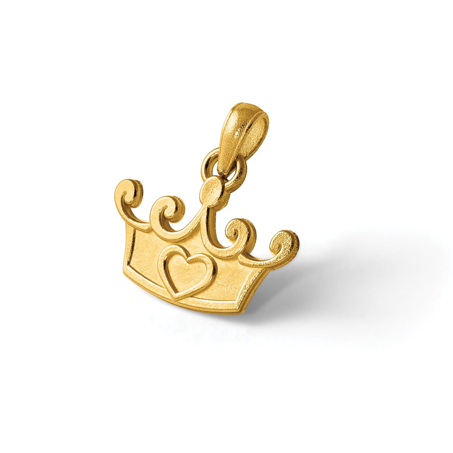 14K Polished Crown Pendant
