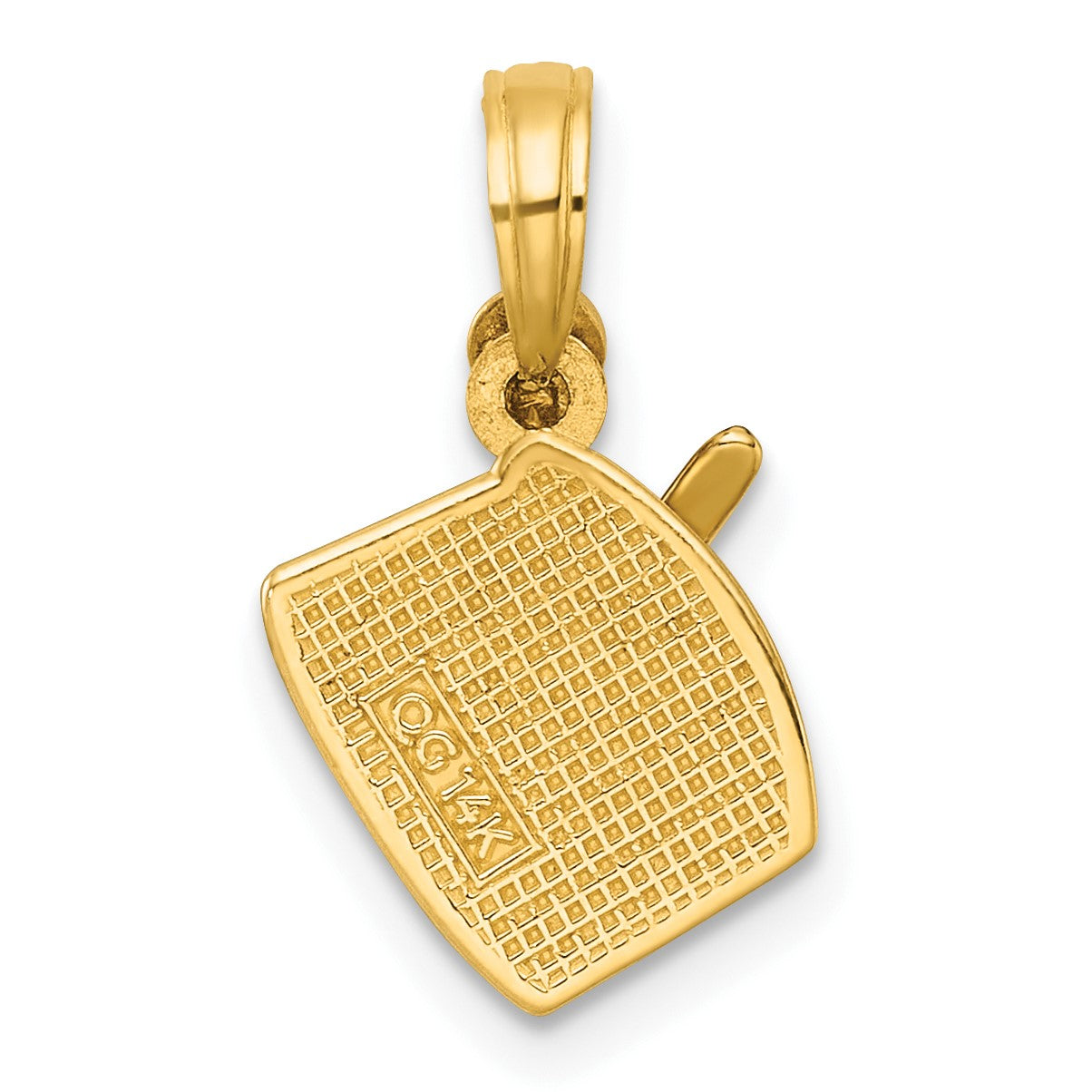14K Polished Drumsticks and Drum Pendant