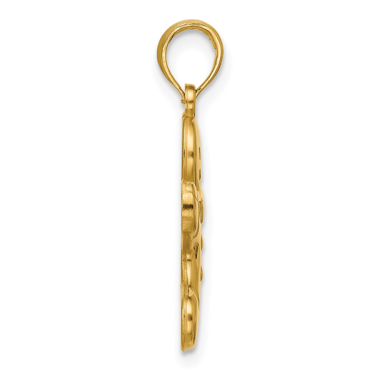 14K Polished Gingerbread Man Pendant