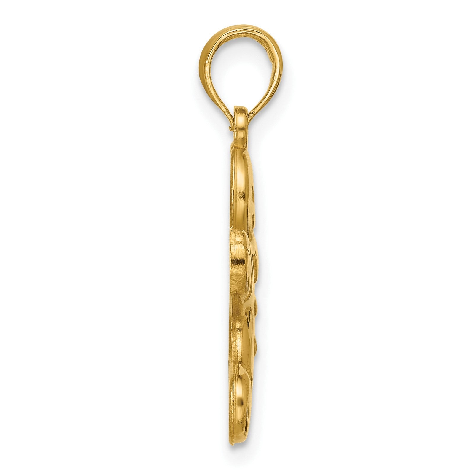 14K Polished Gingerbread Man Pendant