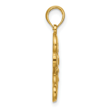 14K Polished Gingerbread Man Pendant