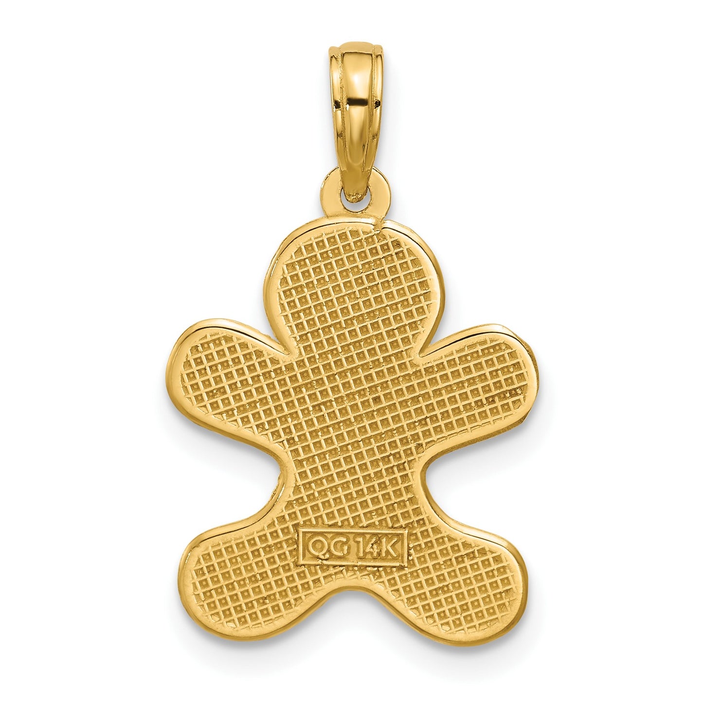 14K Polished Gingerbread Man Pendant