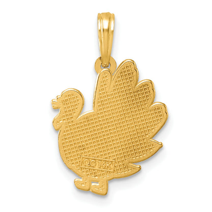 14K Polished Turkey Pendant