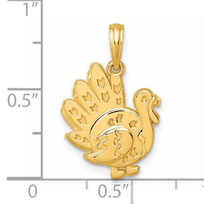 14K Polished Turkey Pendant