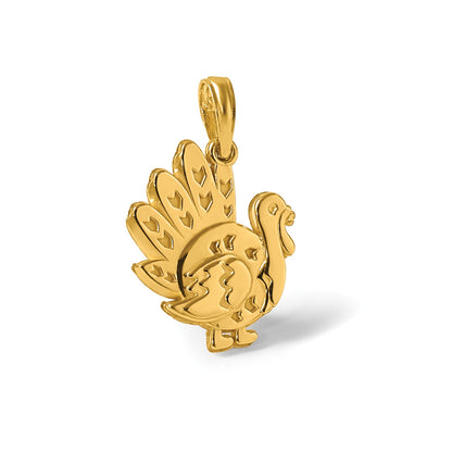 14K Polished Turkey Pendant