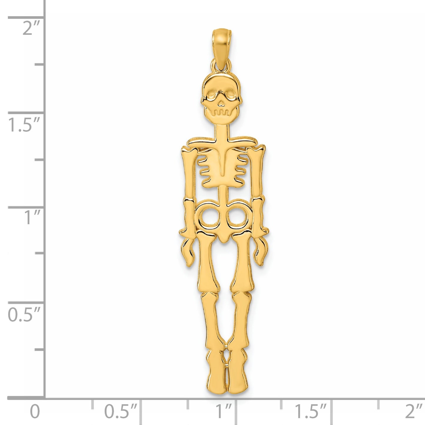 14K Polished Skeleton Pendant