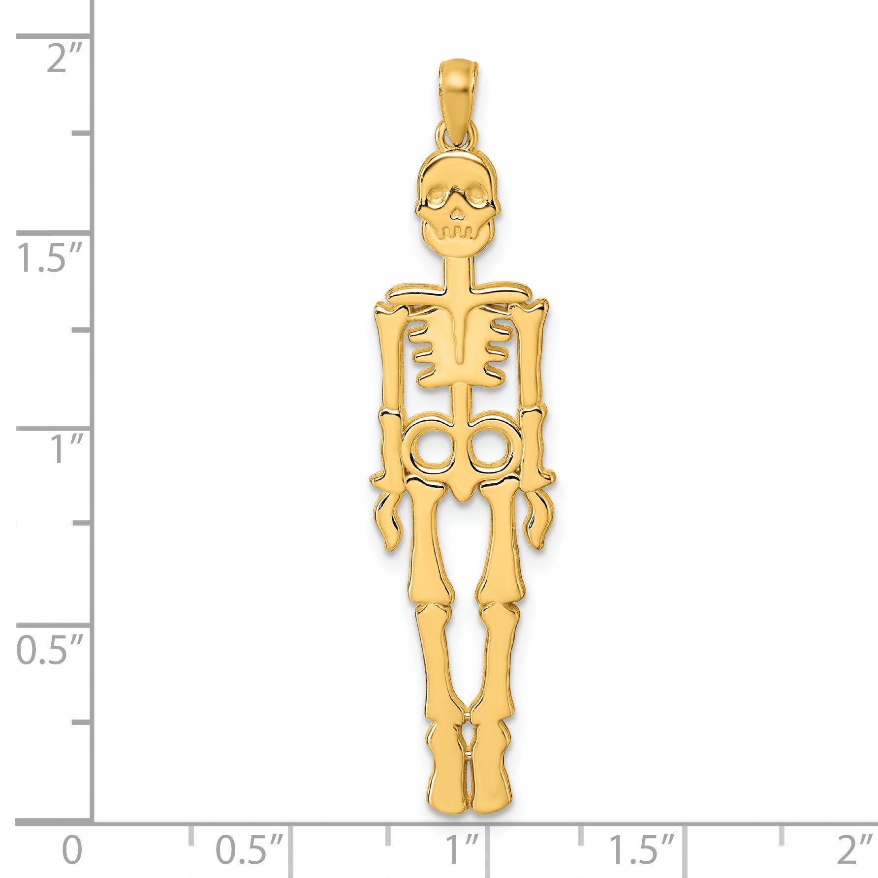 14K Polished Skeleton Pendant