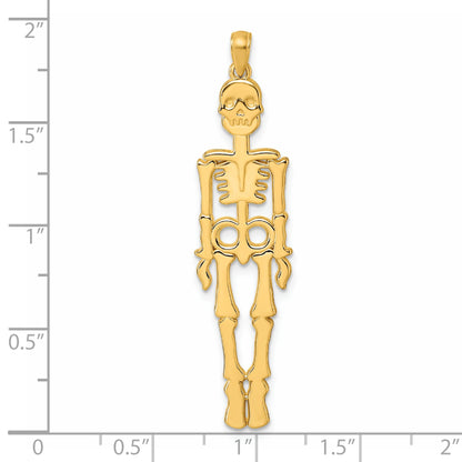 14K Polished Skeleton Pendant