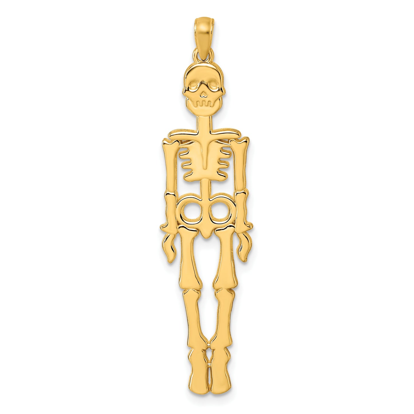 14K Polished Skeleton Pendant