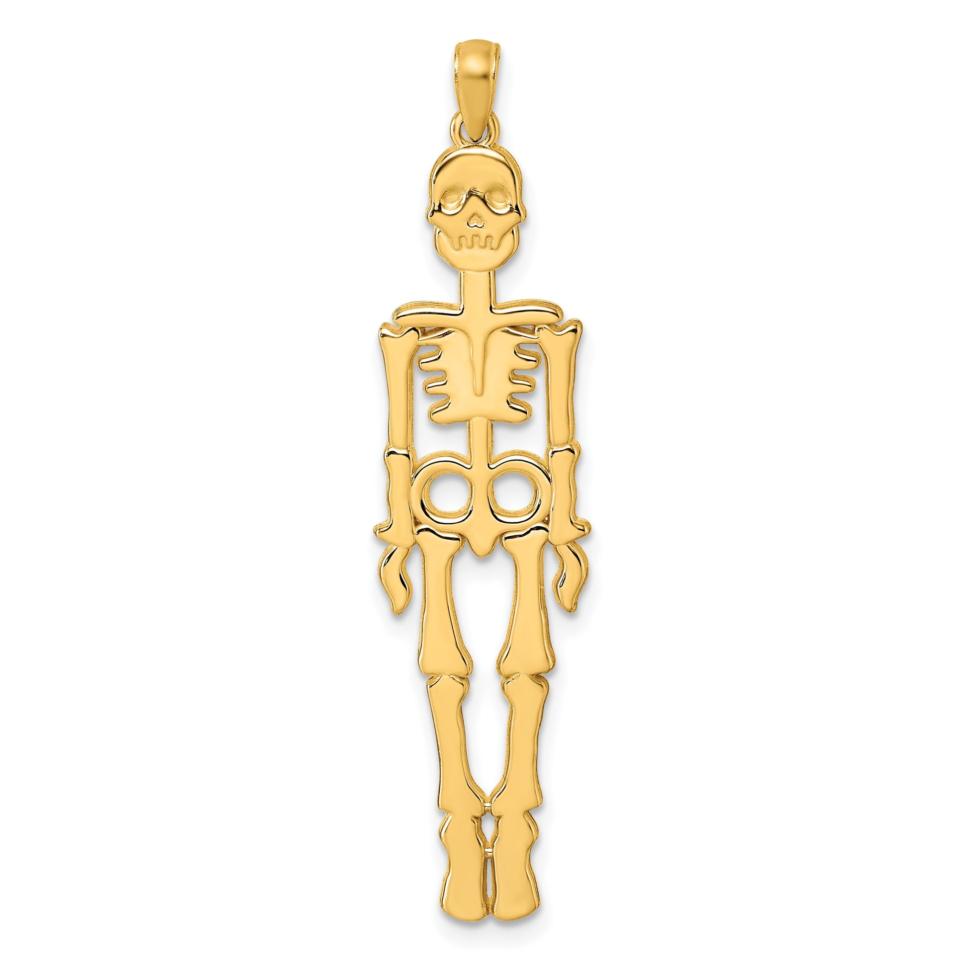 14K Polished Skeleton Pendant