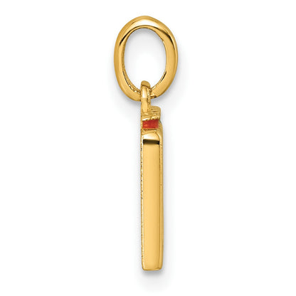 14K Polished Multi-color Enameled Test Tubes Pendant