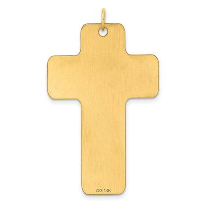 14k Polished Cross Charm