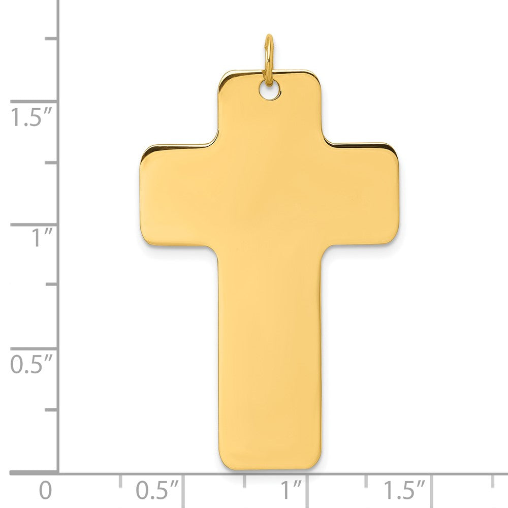 14k Polished Cross Charm