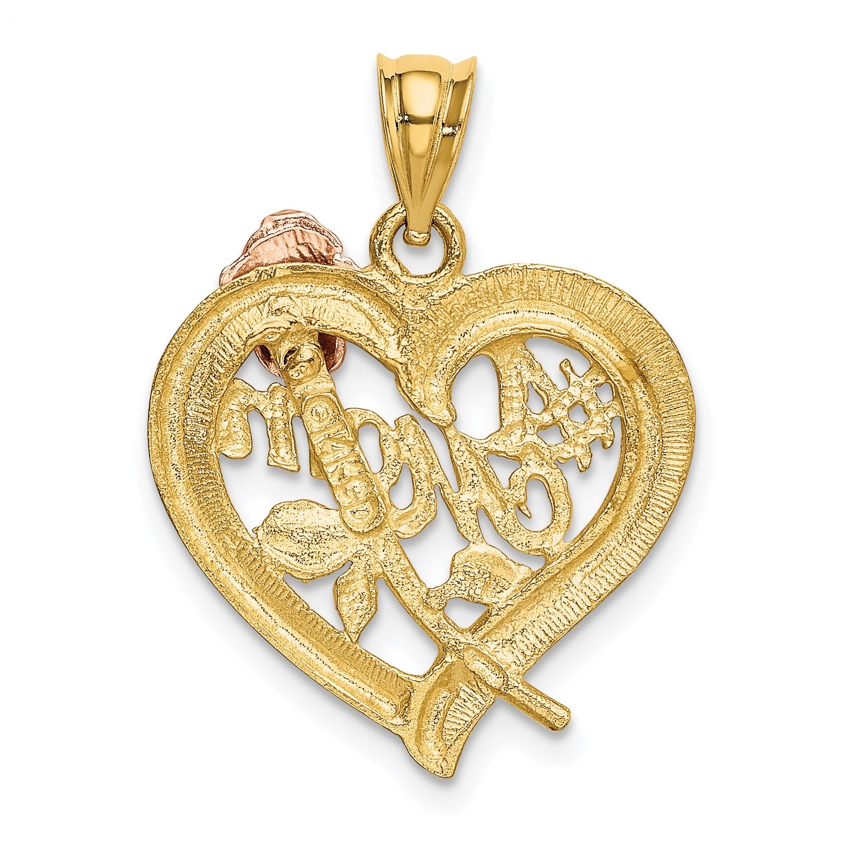 14k Two-Tone with White Rhodium #1 MOM Charm