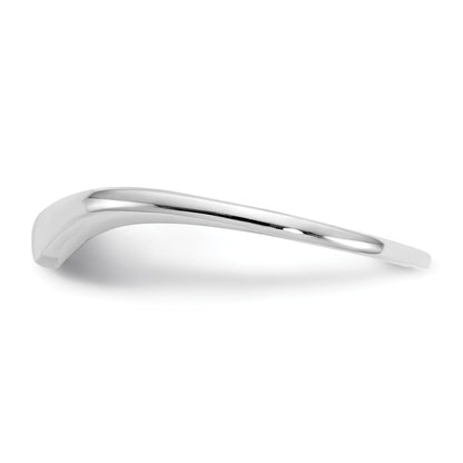 14k White Gold Polished Curve Ring