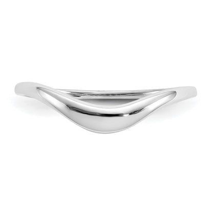 14k White Gold Polished Curve Ring