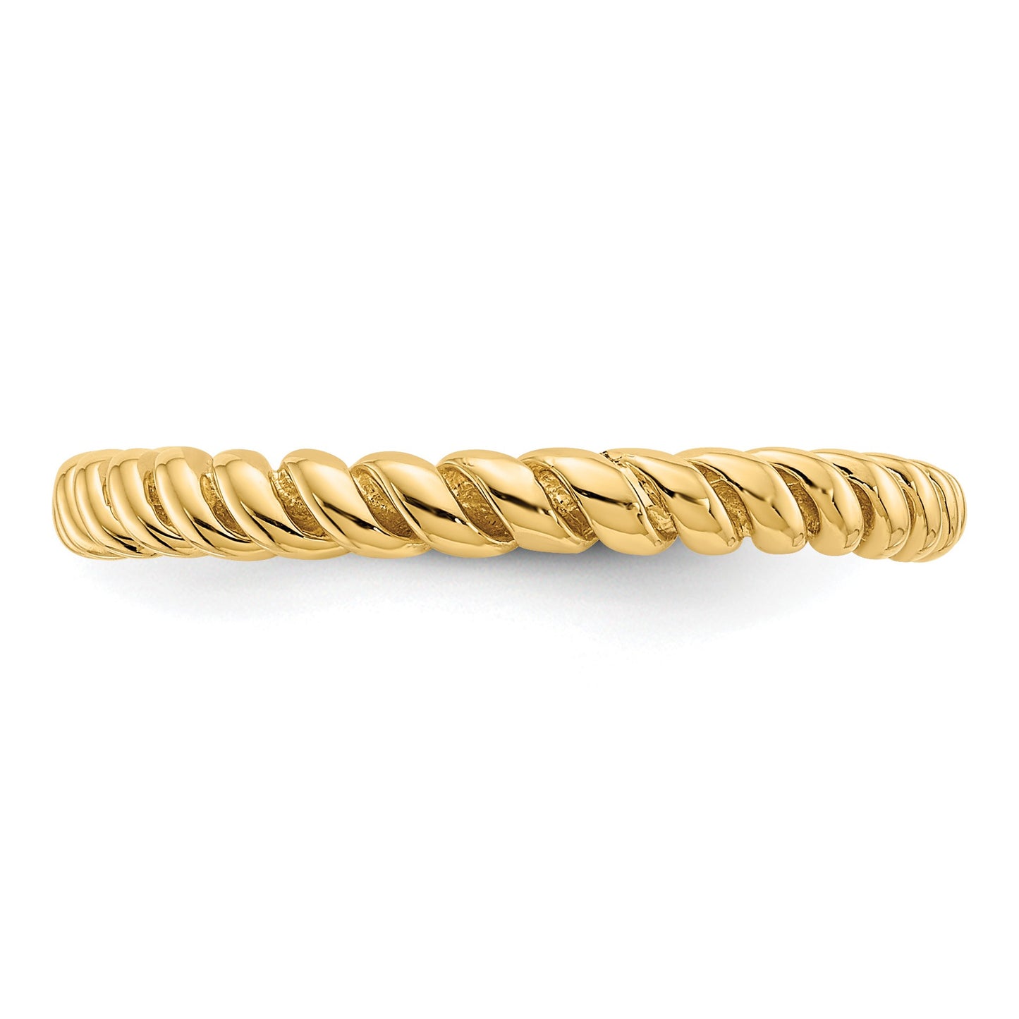 14k Polished Twisted Band