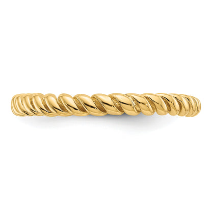 14k Polished Twisted Band