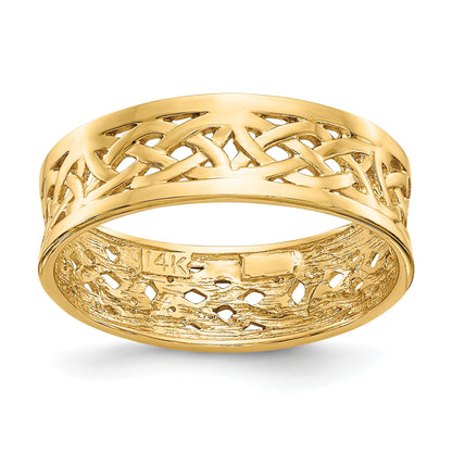 14k Polished Celtic Knot Band