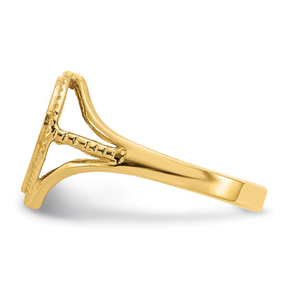 14k #1 MOM in Heart Ring