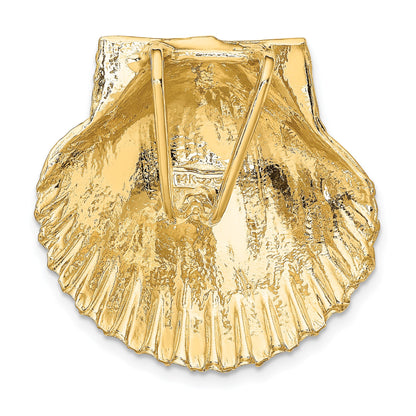 14K Fits Up To 8mm and 10mm Scallop Shell Omega Slide