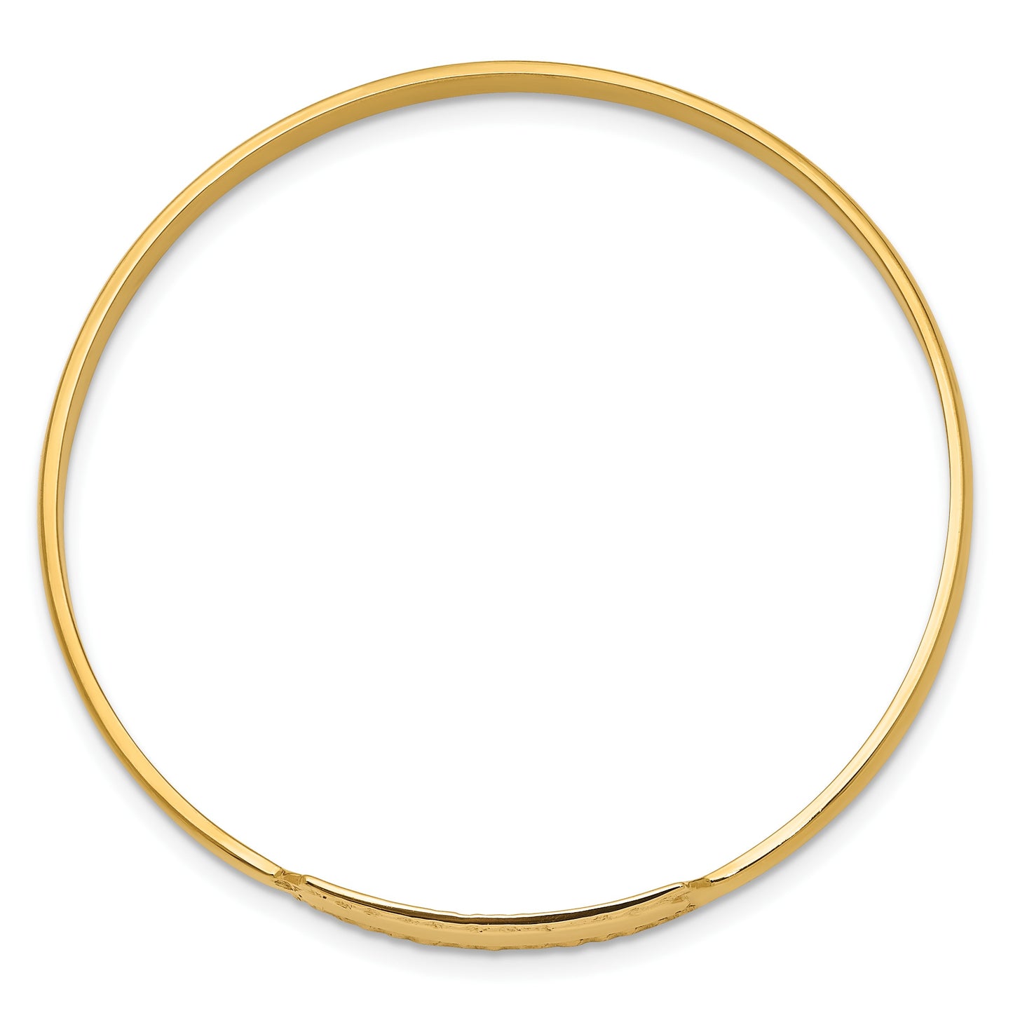 14k Slip-on 6x18mm ID Plate Baby Bangle Bracelet