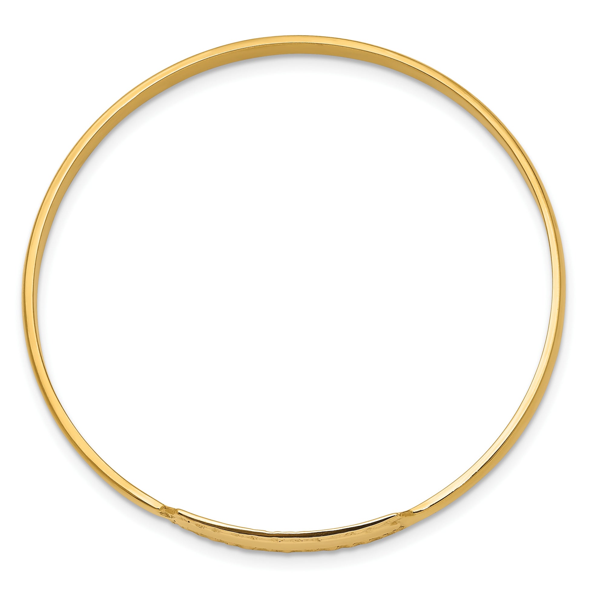 14k Slip-on 6x18mm ID Plate Baby Bangle Bracelet