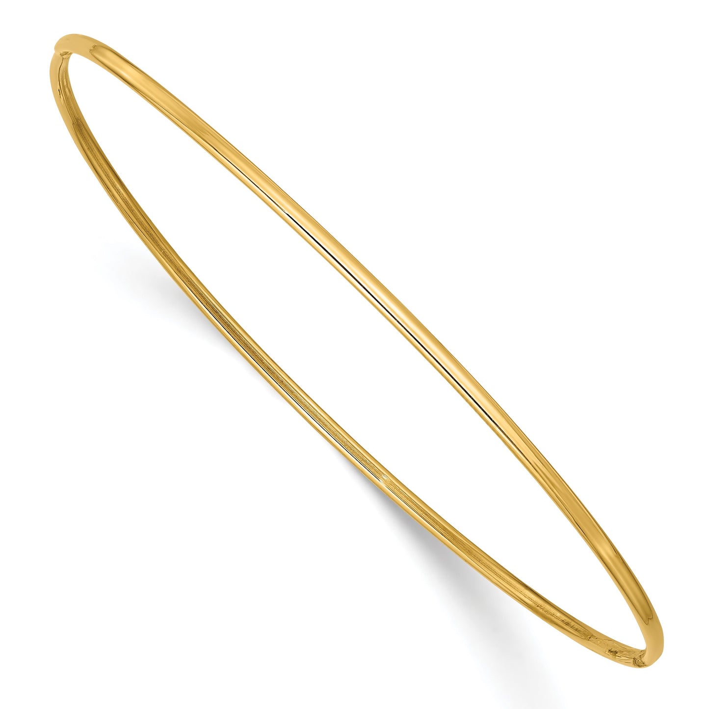 14k Polished 1.50mm Slip-on Round Bangle Bracelet