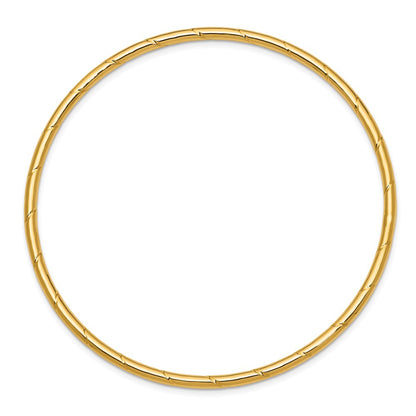 14k 2.5mm Grooved Slip-on Bangle