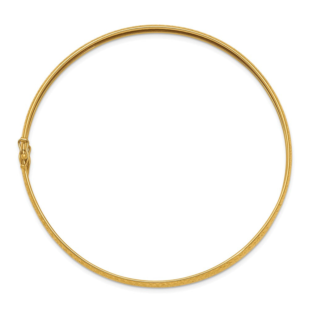 14K Yellow Gold Polished D/C Flexible Bangle