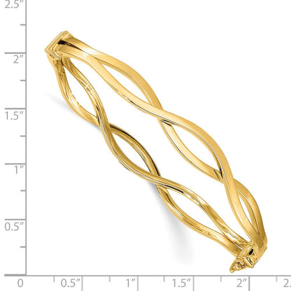 14K Yellow Gold Hinged Bangle