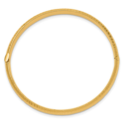 14k 3/16 Hammered 4.75mm Hinged Childrens Bangle