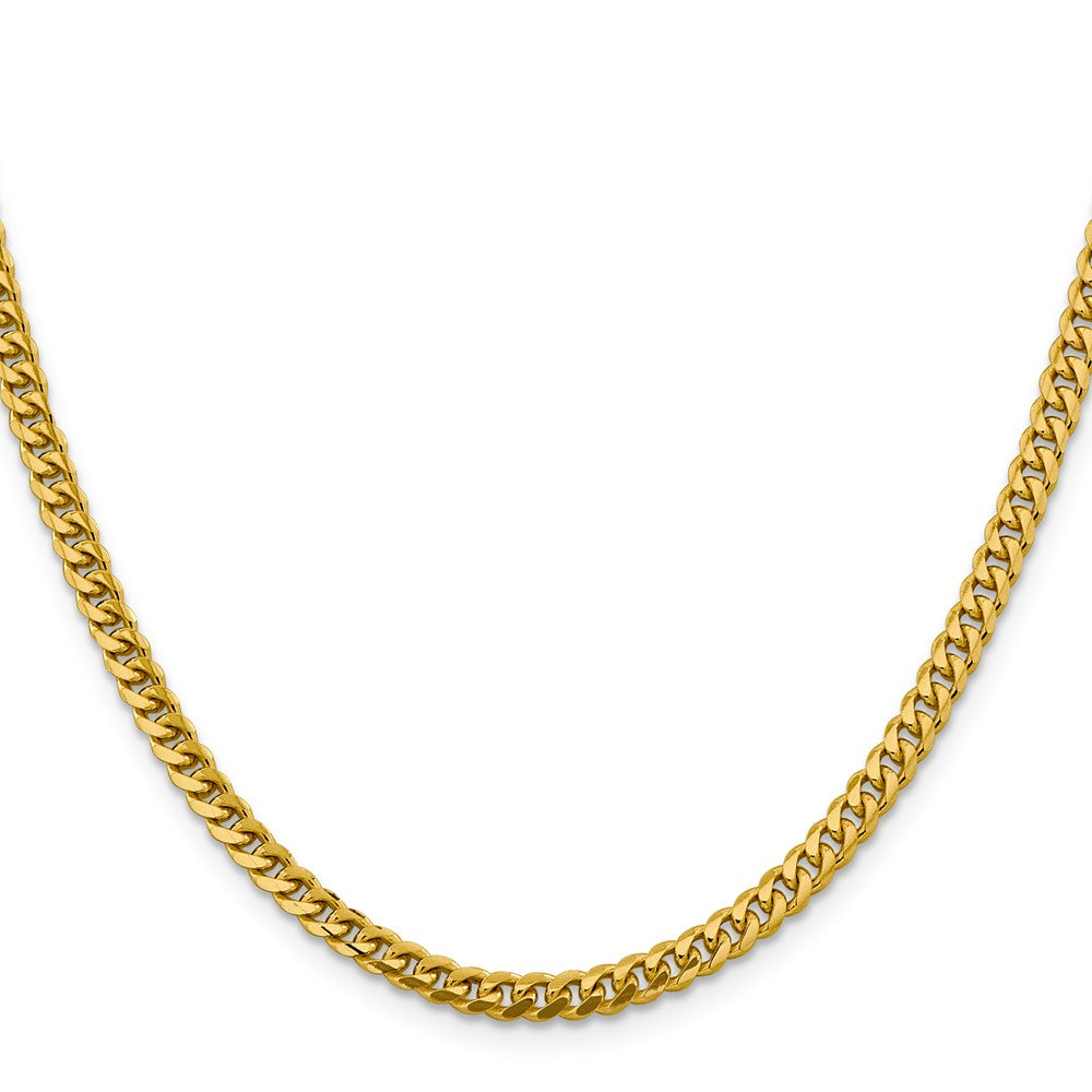 14K 20 inch 4.25mm Solid Miami Cuban Link with Lobster Clasp Chain