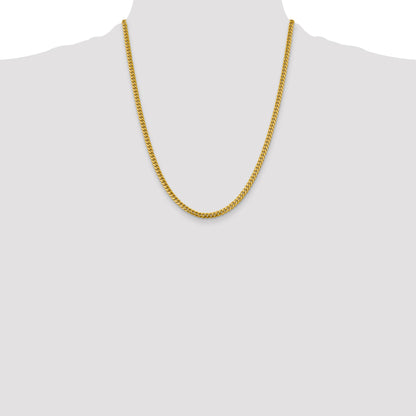 14K 22 inch 4.25mm Solid Miami Cuban Link with Lobster Clasp Chain